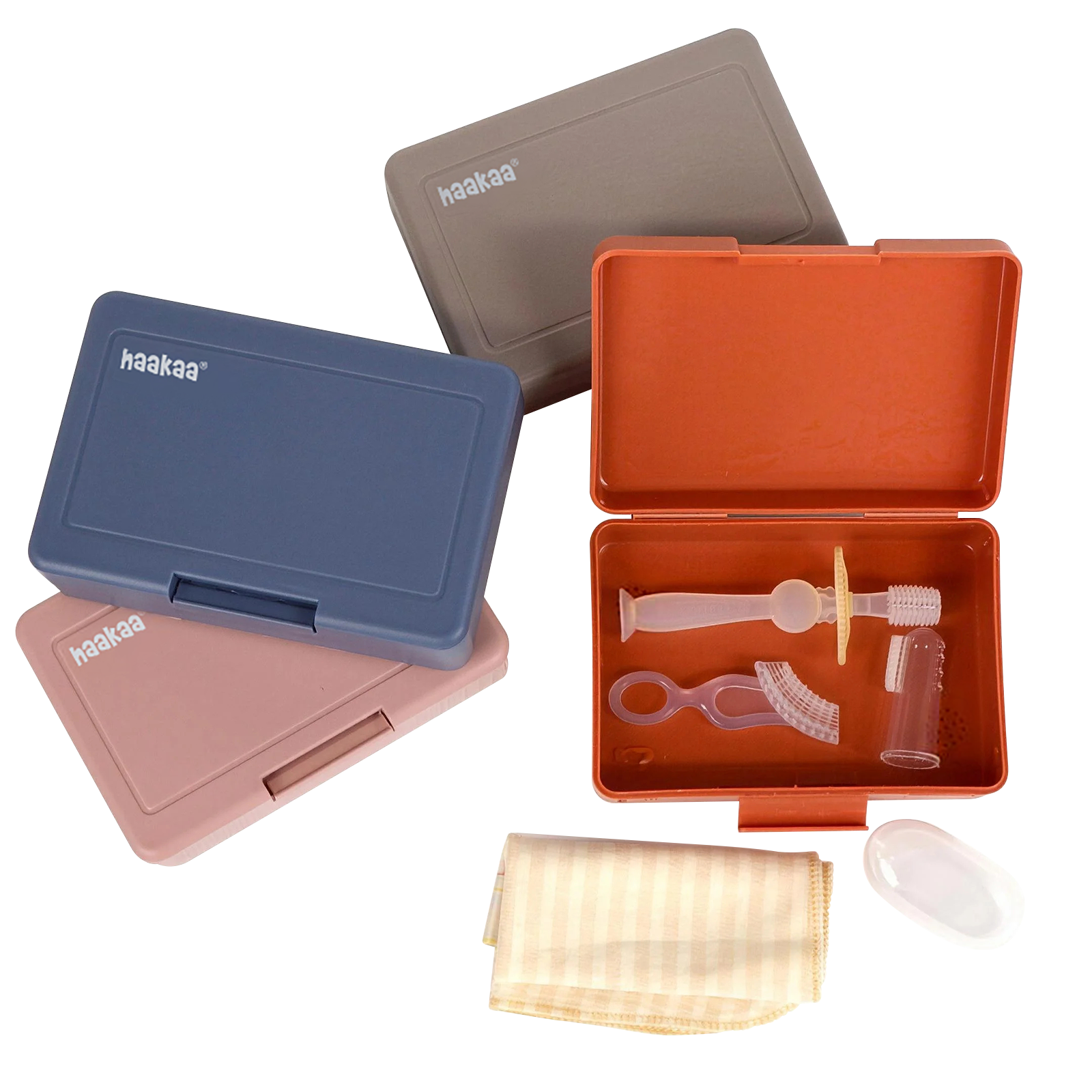 set-de-soins-buccaux-enfant-haakaa-brosse-dents-et-gencives image 1