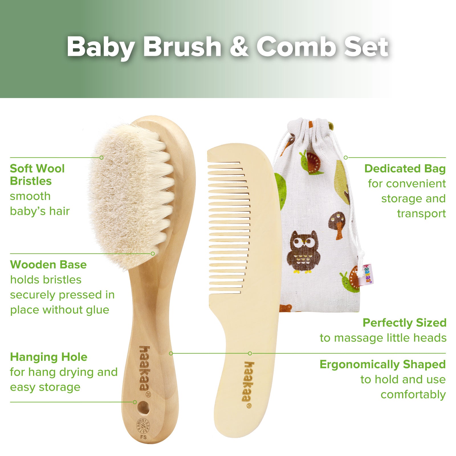 brosse-cheveux-pour-b-b-en-laine-de-mouton-haakaa image 4