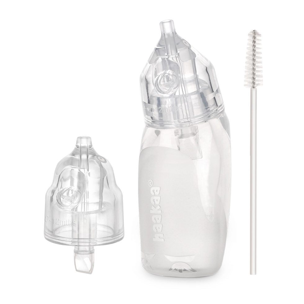 haakaa-mouche-b-b-manchot-en-silicone-aspirateur-nasal-manuel-avec-2-embouts image 1