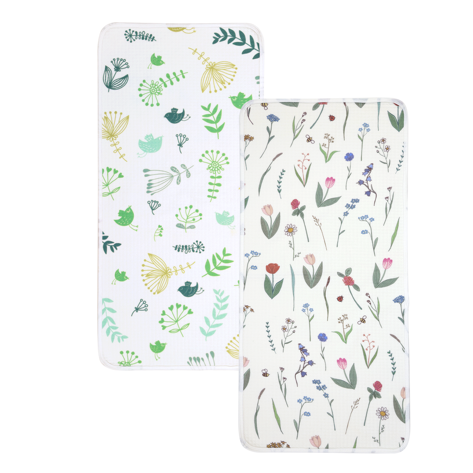 matelas-langer-imperm-able-haakaa-lot-de-2-avec-motifs-botaniques image 1
