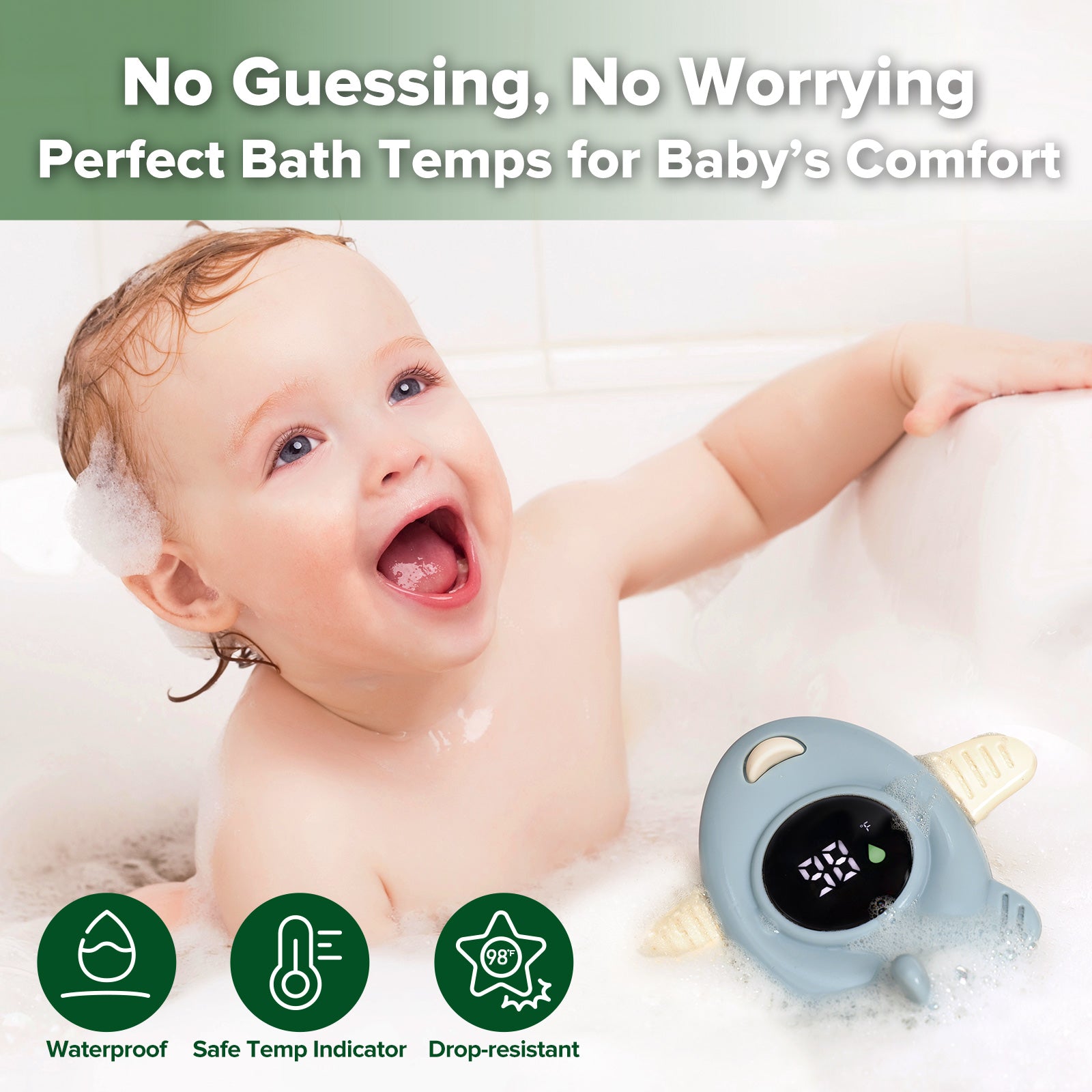 thermom-tre-de-bain-haakaa-bath-buddy-num-rique-avec-indicateur-de-temp-rature image 2