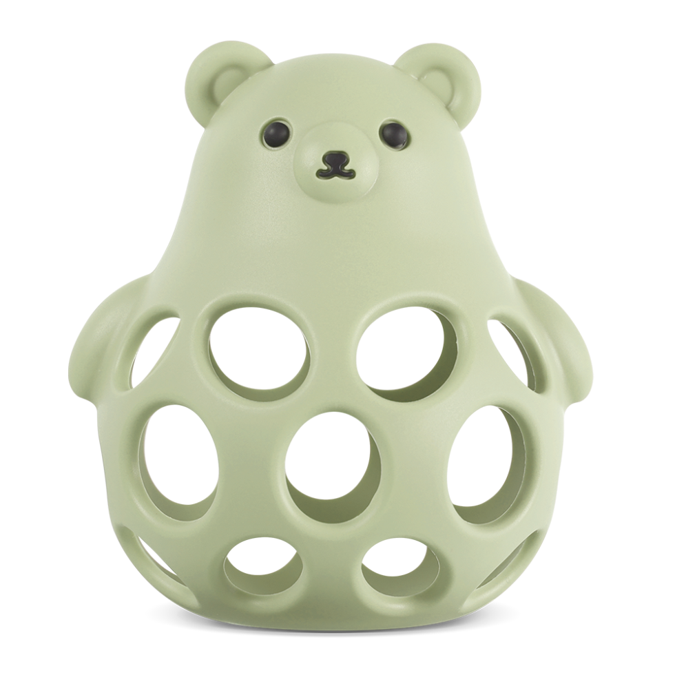 anneau-de-dentition-3-en-1-ours-en-silicone-haakaa image 1