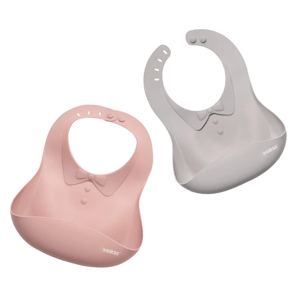 bavoir-b-b-en-silicone-haakaa-avec-poche-de-r-cup-ration image 1
