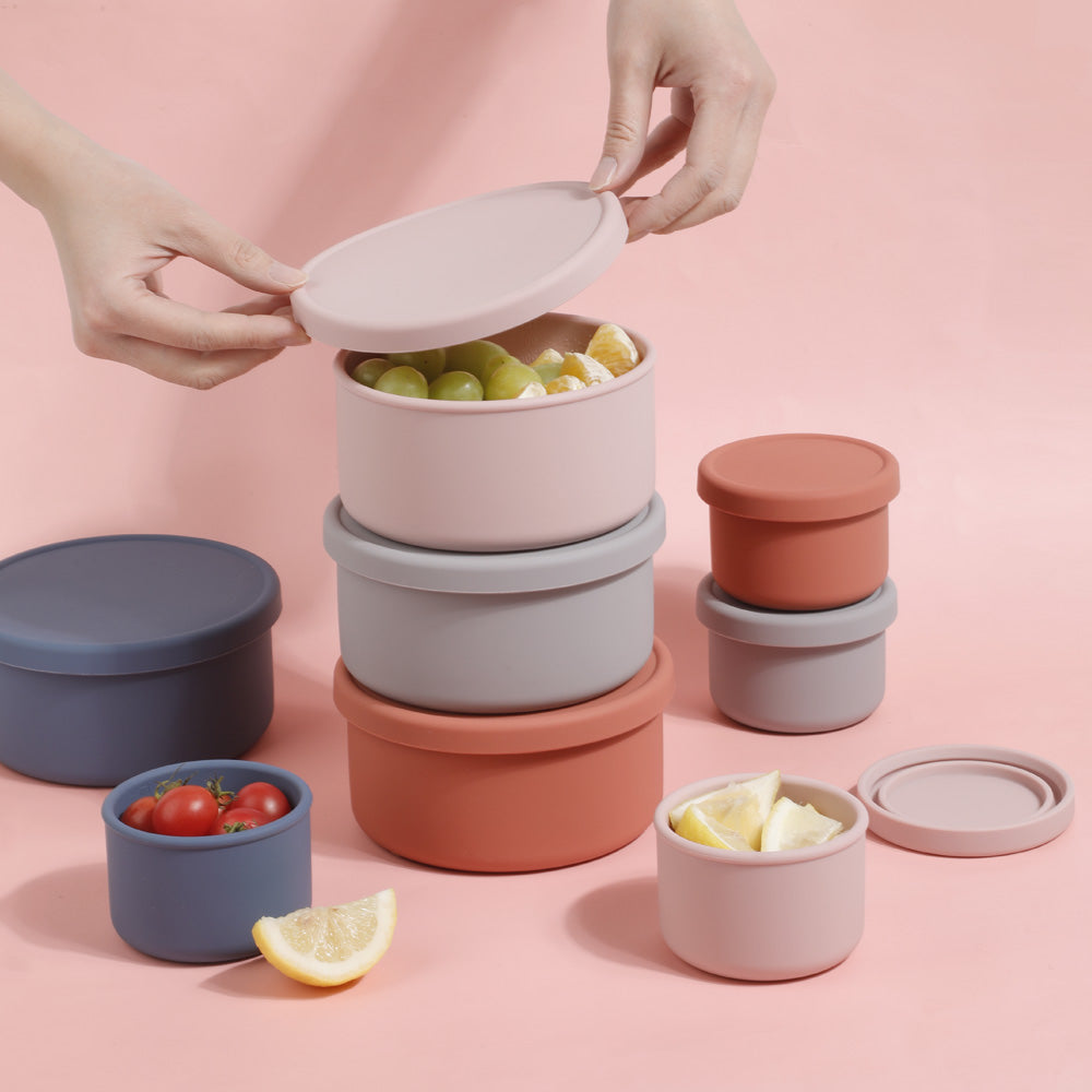 haakaa-round-silicone-food-container-set-2pcs image 2