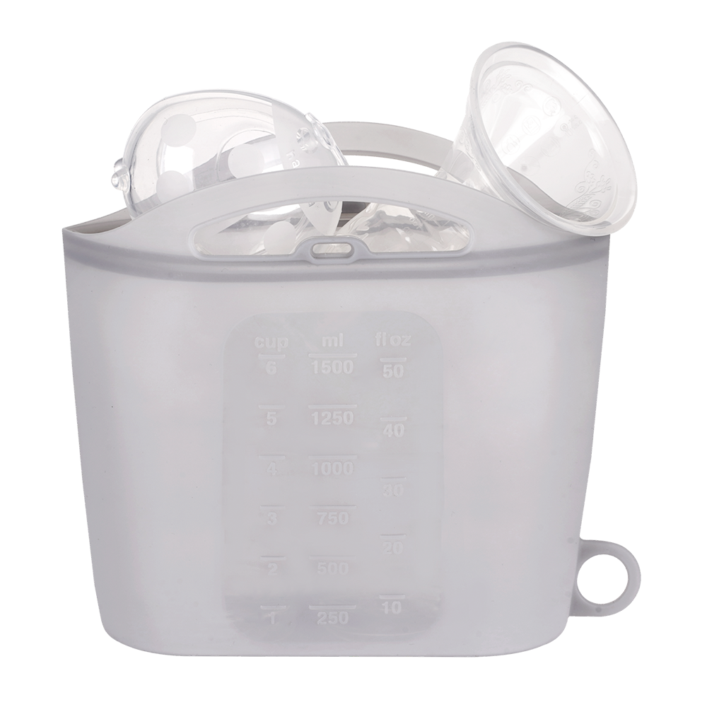 haakaa-sac-st-rilisateur-micro-ondes-en-silicone-1500-ml-avec-cuiseur-vapeur image 1